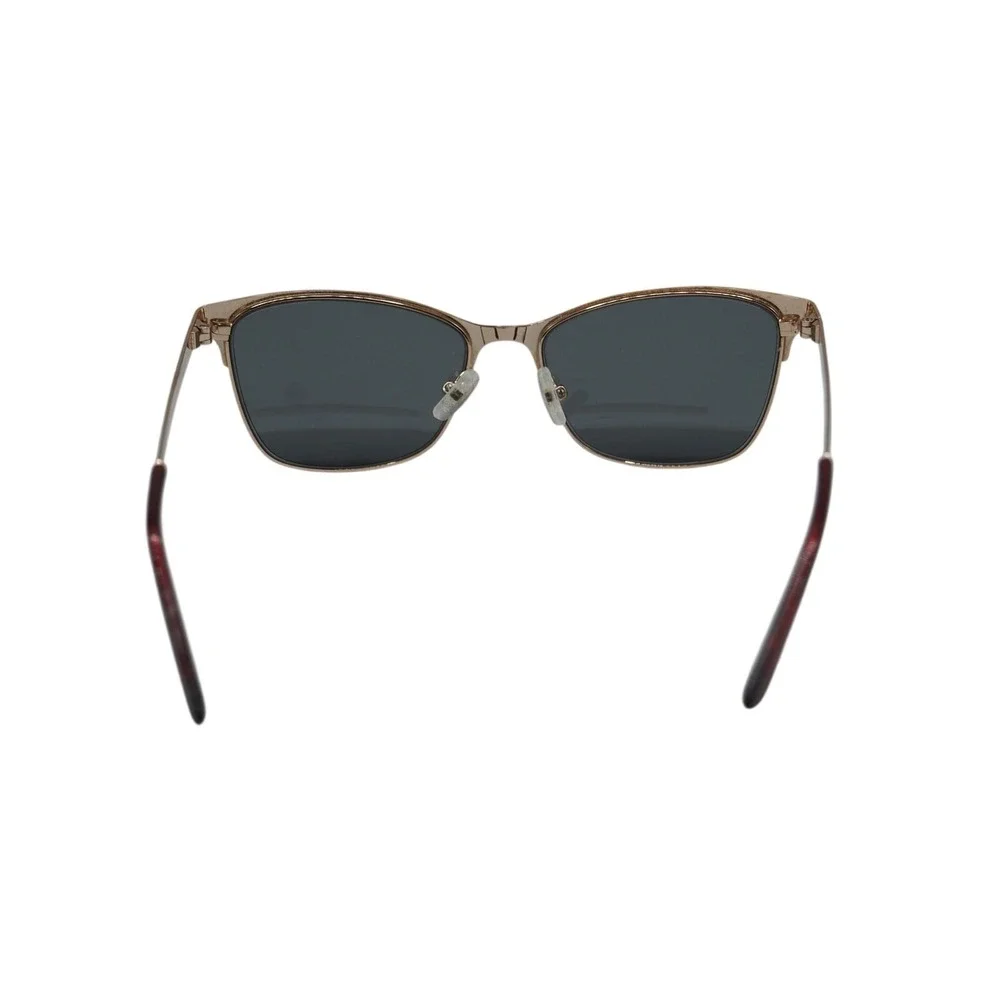 Marchon NYC Sunglasses‎ M-4009 601 Matte Bordeaux Gold Cat Eye 53-16-140